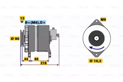 Генератор BOSCH для NISSAN TRADE Фургон 2.0 D