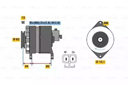 Генератор BOSCH для NISSAN TRADE автобус 3.0 TDiC