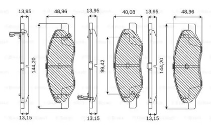 Дисковой тормозной механизм BOSCH для NISSAN TIIDA Хэтчбек (C11) 1.8