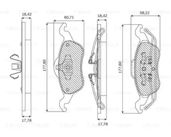 Тормозные колодки BOSCH для FORD FOCUS седан (DFW) 1.8 16V