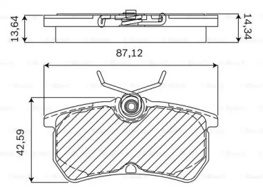 Тормозные колодки BOSCH для FORD FOCUS седан (DFW) 1.8 16V