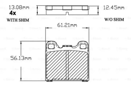 Дисковой тормозной механизм BOSCH для VOLVO 940 II (944) 2.3 Turbo