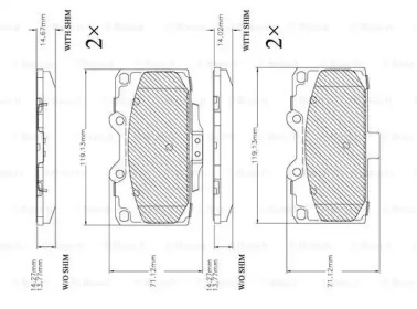 Запчасти для ТО BOSCH для SUBARU IMPREZA седан (GD) 2.0 WRX Turbo AWD