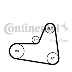 Интервал регулировки CONTITECH для VW GOLF VI (5K1) 1.6 BiFuel