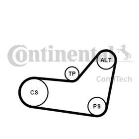 Комплект ручейковых ремней CONTITECH для PEUGEOT 306 Кабриолет (7D, N3, N5) 1.8 16V
