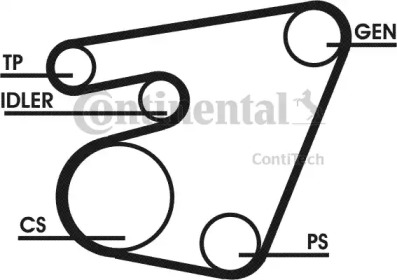 Ременный шкив CONTITECH для VW TRANSPORTER IV c бортовой платформой/ходовая часть (70XD) 2.4 D