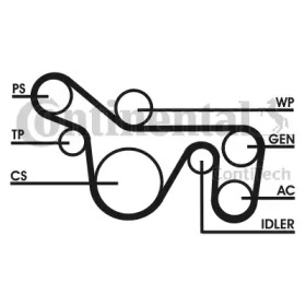 Ременный шкив CONTITECH для FORD FOCUS Turnier (DNW) 1.8 Turbo DI / TDDi