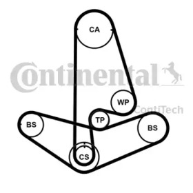 Комплект ремней ГРМ CONTITECH для HONDA PRELUDE IV (BB_) 2.0 i 16V (BB3)
