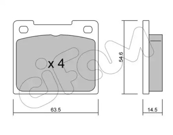 Дисковой тормозной механизм CIFAM для FORD ESCORT I (AFH, ATH) 1300 GT