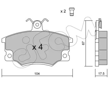 Тормозные колодки CIFAM для ALFA ROMEO 146 (930_) 1.7 i.e. 16V (930.B1)