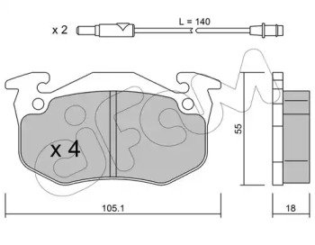 Тормозные колодки CIFAM для PEUGEOT 205 I (741A/C) 1.7 Diesel