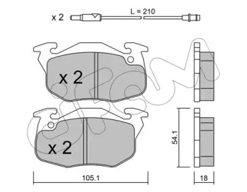 Тормозные колодки CIFAM для PEUGEOT 205 I (741A/C) 1.7 Diesel