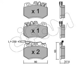 Тормозные колодки CIFAM для PEUGEOT 205 I (741A/C) 1.7 Diesel