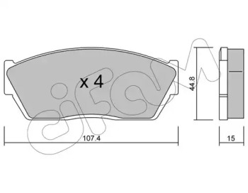 Тормозные колодки CIFAM для HONDA CRX I (AF, AS) 1.5 i (AF)