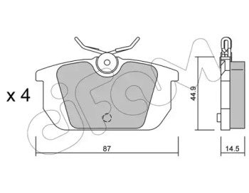 Тормозные колодки CIFAM для ALFA ROMEO 146 (930_) 1.7 i.e. 16V (930.B1)