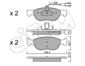 Тормозные колодки CIFAM для ALFA ROMEO 146 (930_) 1.9 JTD (930.B4B)