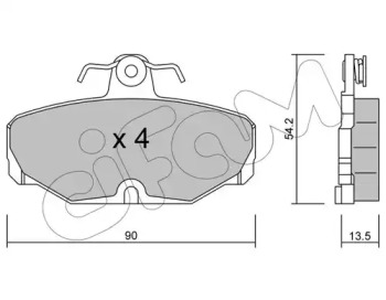 Тормозные колодки CIFAM для FORD SIERRA (GBG, GB4) 2.0 16V Cosworth 4x4