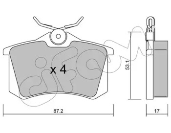 Дисковой тормозной механизм CIFAM для VW POLO (6R, 6C) 1.2 TSI