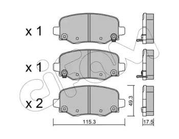 Дисковой тормозной механизм CIFAM для JEEP RENEGADE вездеход закрытый (BU) 1.4 4x4