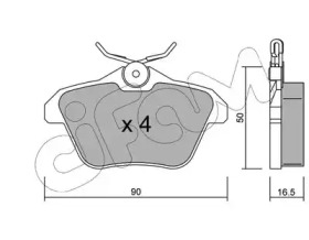 Тормозные колодки CIFAM для ALFA ROMEO 164 (164_) 3.0 24V Q4 (164.K1M, 164.K1C)