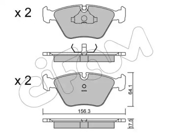 Тормозные колодки CIFAM для JAGUAR XJ (XJ40, XJ81) 6 3.2 24V