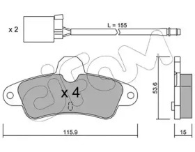 Дисковой тормозной механизм CIFAM для FORD COUGAR (EC_) 2.5 V6 24V