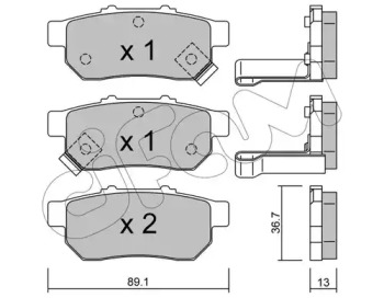 Тормозные колодки CIFAM для HONDA JAZZ II (GD_, GE3, GE2) 1.3 (GD1)