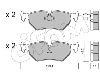 Тормозные колодки CIFAM для JAGUAR XJ (XJ40, XJ81) 6 3.2 24V