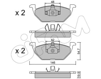 Дисковой тормозной механизм CIFAM для VW POLO (6R, 6C) 1.2 TDI