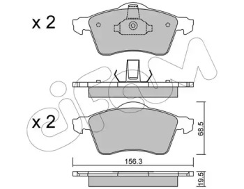 Дисковой тормозной механизм CIFAM для VW TRANSPORTER IV c бортовой платформой/ходовая часть (70XD) 1.9 TD