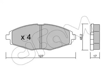 Тормозные колодки CIFAM для CHEVROLET MATIZ (M200, M250) 1.0