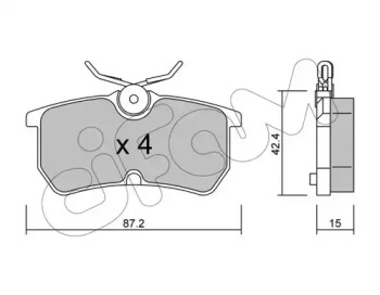 Тормозные колодки CIFAM для FORD FOCUS седан (DFW) 1.8 16V