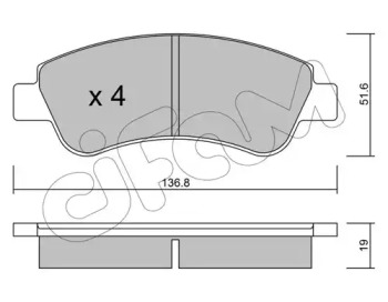 Тормозные колодки CIFAM для PEUGEOT 207 седан 1.4