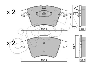Дисковой тормозной механизм CIFAM для VW MULTIVAN V (7HM, 7HN, 7HF, 7EF, 7EM, 7EN) 1.9 TDI