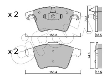 Дисковой тормозной механизм CIFAM для VW MULTIVAN V (7HM, 7HN, 7HF, 7EF, 7EM, 7EN) 2.5 TDI