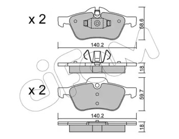 Дисковой тормозной механизм CIFAM для MINI MINI Кабриолет (R52) Cooper