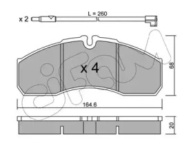 Дисковой тормозной механизм CIFAM для NISSAN CABSTAR E (TL_, VL_) 125.35, 125.45 (TL0, VL0)