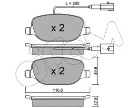 Дисковой тормозной механизм CIFAM для ALFA ROMEO 4C SPIDER (961_) 1.8