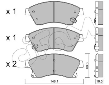 Дисковой тормозной механизм CIFAM для CHEVROLET CRUZE Station Wagon (J308) 1.4