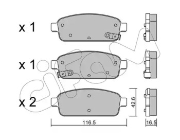 Дисковой тормозной механизм CIFAM для CHEVROLET CRUZE Station Wagon (J308) 1.4