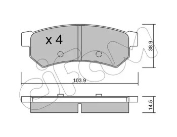 Тормозные колодки CIFAM для CHEVROLET NUBIRA седан 2.0 D
