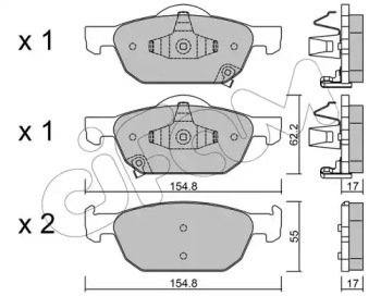 Тормозные колодки CIFAM для HONDA ACCORD VIII универсал (CW) 2.2 i-DTEC (CW3)