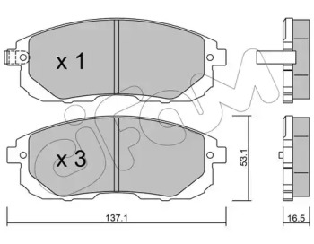 Дисковой тормозной механизм CIFAM для SUZUKI SX4 (EY, GY) 1.6 VVT 4x4 (RW 416)