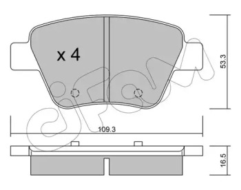Тормозные колодки CIFAM для VW GOLF VI (5K1) 1.6