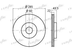 Тормозной диск FRIGAIR для ALFA ROMEO 164 (164_) 2.5 TD (164.K2A, 164.K2B)