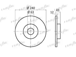 Тормозной диск FRIGAIR для MAZDA 121 III (JASM, JBSM) 1.8 D