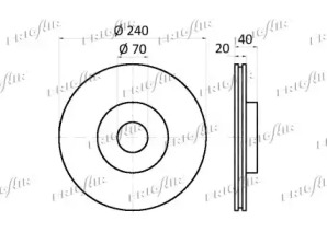 Тормозной диск FRIGAIR для VW POLO (6N1) 64 1.9 D