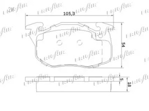 Тормозные колодки FRIGAIR для PEUGEOT 205 I (741A/C) 1.7 Diesel