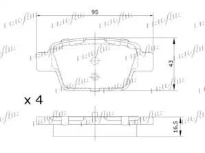 Тормозные колодки FRIGAIR для FIAT STILO Multi Wagon (192_) 1.9 JTD