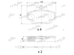 Дисковой тормозной механизм FRIGAIR для RENAULT CLIO I (B/C57_, 5/357_) 1.4
